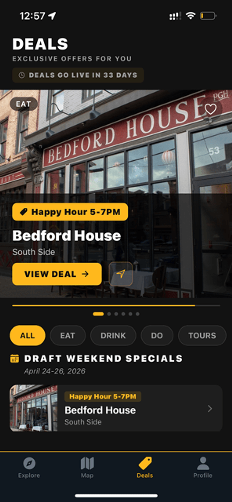 JumpIn Pitt Deals Screen